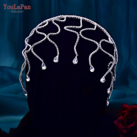 Image of Crystal Wedding Hairband Bridal Hair Ornaments Rhinestone Headband-FrenzyAfricanFashion.com