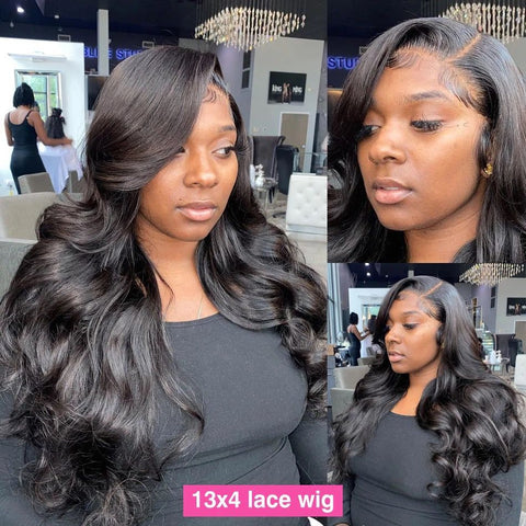 Image of Body Wave Lace Front Wig Human Hair-FrenzyAfricanFashion.com