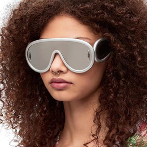 NEW Punk Sunglasses Women Men Hip Hop One Piece Luxury UV400 Unisex Shades Mirror Eyewear-FrenzyAfricanFashion.com
