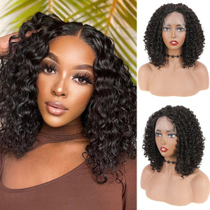 Ombre Brown Kinky Curly Lace Front Wigs-FrenzyAfricanFashion.com