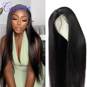 Straight lace frontal human hair Transparent swiss hd lace