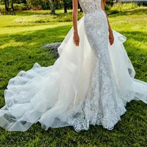 Tiered Tulle Detachable Skirt Removable Train for Dresses Wedding Bridal Overskirt-FrenzyAfricanFashion.com