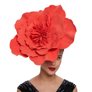 Large Flower Fascinator Hat-FrenzyAfricanFashion.com