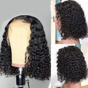 Peruvian Water Wave Human Hair Bob Wigs