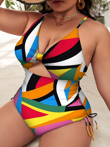 Image of Plus Size Swimwear Women One-piece Push Up Swimsuit One Piece Beachwear Bathing Suit-FrenzyAfricanFashion.com
