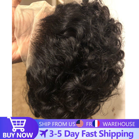 Image of Pixie Cut Wig 99J Color Lace Wig Spring curl Short Bob Human Hair Wig For Women Natural Black Color Blonde Jarin Hair Cheap Wig-FrenzyAfricanFashion.com