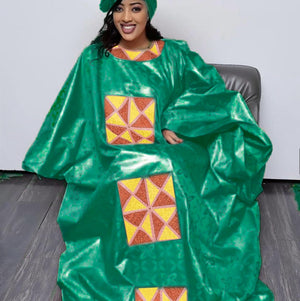 Free Style African Dress For Woman Embroidery Design Ladys Clothes Plus Size Dresses For Women-FrenzyAfricanFashion.com