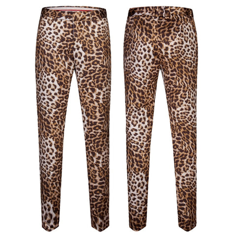 Image of Leopard Print Suit Jacket Pants Two Pieces Blazers Coat Trousers Set-FrenzyAfricanFashion.com