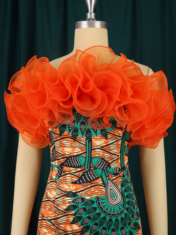 Image of Women Tube Tops Dress Bodycon Ruffles Backless-FrenzyAfricanFashion.com