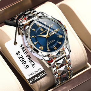BeniSap Top Brand Luxury Man Wristwatch Waterproof Luminous Date Week Men Watches Stainless Steel-FrenzyAfricanFashion.com