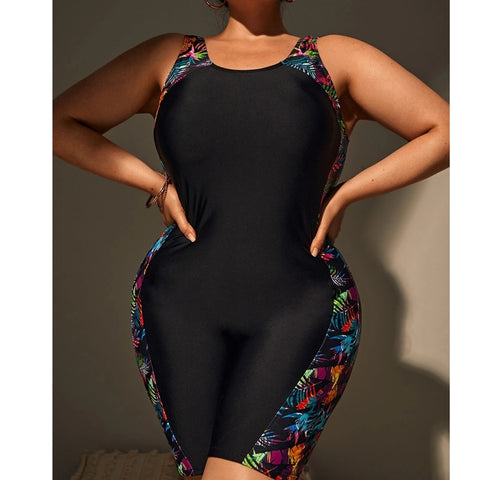 Image of Plus Size Swimsuit Women Push Up Bathing Suit High waist Beachwear Monokini One Piece Swimwear-FrenzyAfricanFashion.com