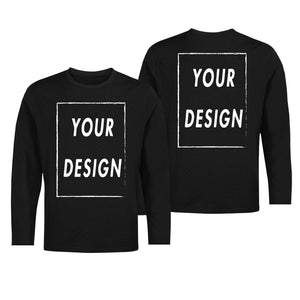 Custom Long Sleeve Shirt EU Size 100% Cotton Make Your Design Logo Text High Quality Gifts Tops-FrenzyAfricanFashion.com