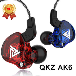 Original QKZ AK6 Copper Driver HiFi Wired Earphone Sport Running Headphones Bass Stereo Headset Music Earbuds fone de ouvido-FrenzyAfricanFashion.com