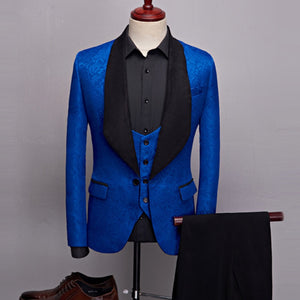Boutique Big Black Blazers Jacket Pants Vest 3 Pcs Set-FrenzyAfricanFashion.com