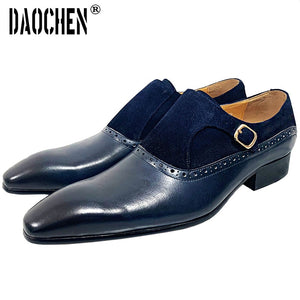 Luxury Brand Mens Shoes Handmade Loafers Summer Dress Shoe Men Casual Shoes Wedding Banquet Office Genuine Leather Shoes For Men-FrenzyAfricanFashion.com