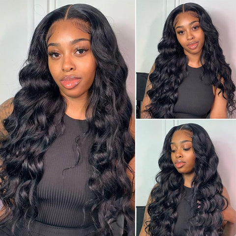 Image of Body Wave Lace Front Human Hair Wigs Hd 13x4 Frontal Wig For Black Women Brazilian 5x5 30 Inch Glueless Pre Plucked Closure Wig-FrenzyAfricanFashion.com