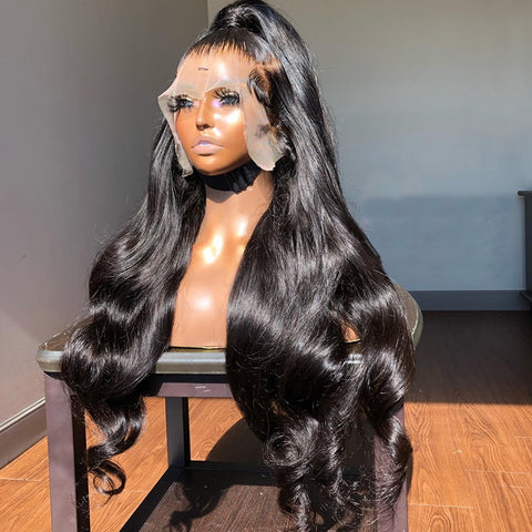 Image of Body Wave 360 Full Lace Wig Human Hair Pre Plucked 13x6 Hd Lace Frontal Wig Brazilian Hair-FrenzyAfricanFashion.com