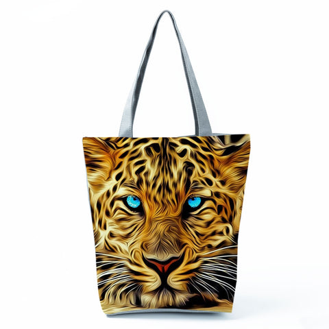 Image of Leopard Printed Shoulder Tote Beach Bag-FrenzyAfricanFashion.com