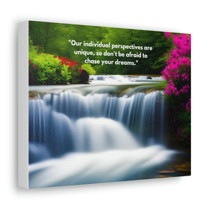 Beautiful Landscape Wall Art | Canvas Room Office Waterfall Decor | Abstract Prints Inspirational  | don't be afraid to chase your dreams.
