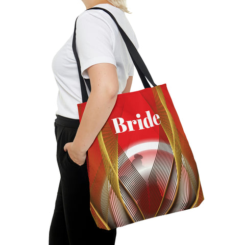 Image of Red Bride Tote | Bridal Shower Gift | Personalized Wedding Bag | Bride to Be | Wedding Gift For Her-FrenzyAfricanFashion.com