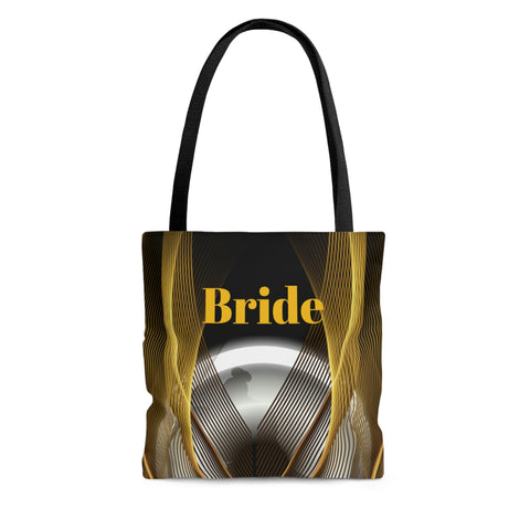 Image of Custom Bridal Tote | Black Bag | Practical Wedding Gift | Bridal Shower | Women Engagement | Bride to be Handbag | Gift For Her-FrenzyAfricanFashion.com