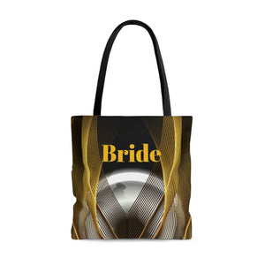 Custom Bridal Tote | Black Bag | Practical Wedding Gift | Bridal Shower | Women Engagement | Bride to be Handbag | Gift For Her-FrenzyAfricanFashion.com