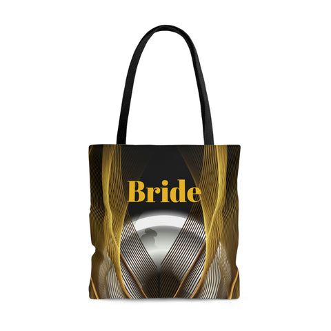Image of Custom Bridal Tote | Black Bag | Practical Wedding Gift | Bridal Shower | Women Engagement | Bride to be Handbag | Gift For Her-FrenzyAfricanFashion.com