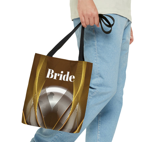 Image of Bride Tote | Brown Pattern Women Shoulder Bag | Practical Wedding Gift for Her | Bridal Shower Gift | Women Engagement | Bride to be Handbag-FrenzyAfricanFashion.com