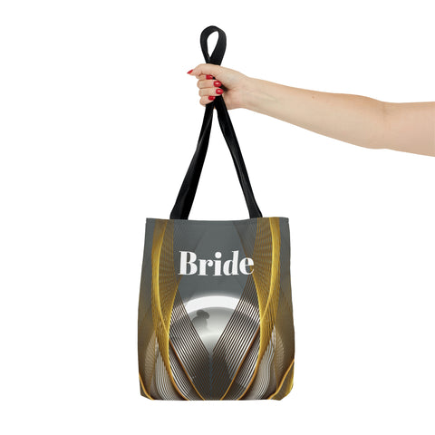 Image of Bride Tote Bag | Grey Pattern Wedding Gift | Bridal Shower | Women Engagement Bride to be Handbag-FrenzyAfricanFashion.com