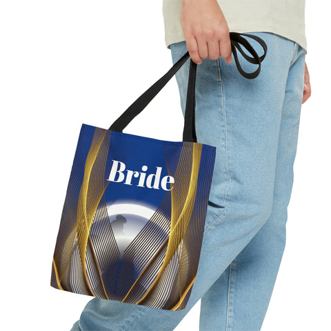 Image of Custom Bride Tote | Blue Women Shoulder Bag | Practical Wedding Gift for Her | Bridal Shower Gift | Women Engagement | Bride to be-FrenzyAfricanFashion.com