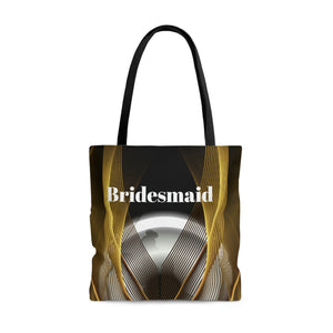 Bridesmaids Gifts | Custom Black Tote | Practical Wedding Gift | Bridal Shower | Bridal Team Handbag-FrenzyAfricanFashion.com