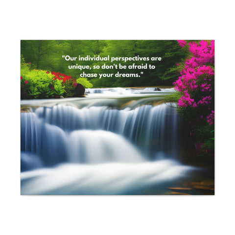 Image of Beautiful Landscape Wall Art | Canvas Room Office Waterfall Decor | Abstract Prints Inspirational | don't be afraid to chase your dreams.-FrenzyAfricanFashion.com