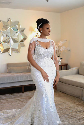 Image of wedding dress Shantell Mermaid Gown-FrenzyAfricanFashion.com
