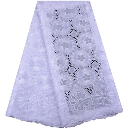 High Quality Lace Latest Stones Mesh African Net Swiss Volie Cotton Fabric-FrenzyAfricanFashion.com