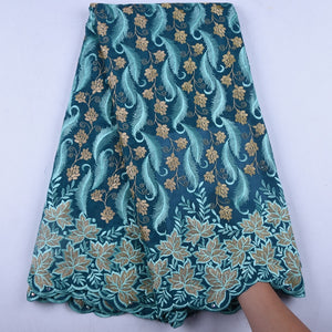 Swiss Voile High Quality Nigerian Dry Cotton Lace Fabric-FrenzyAfricanFashion.com