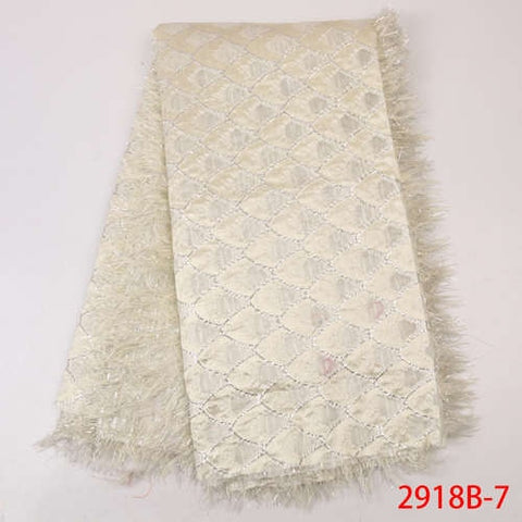 Image of Brocade Tassel Lace Fabric For Wedding Evening Dresses-FrenzyAfricanFashion.com
