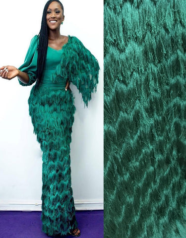 Image of French Net Laces Tulle African Fabric 3 Yards-FrenzyAfricanFashion.com