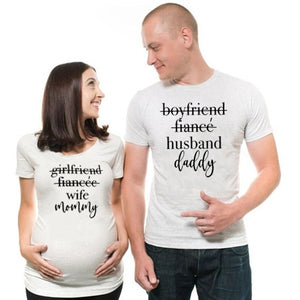 Mommy Daddy To Be T shirt Funny Pregnancy Announcement T Shirts-FrenzyAfricanFashion.com