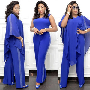 Jumpsuit Overall Set Dress Women Sequined Baggy Pants-FrenzyAfricanFashion.com