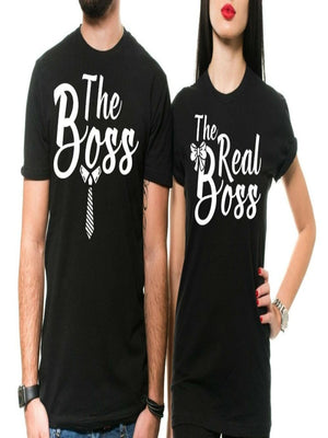 Real Boss Couple T Shirt-FrenzyAfricanFashion.com