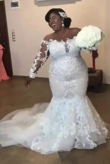Jaden Couture Mermaid Wedding Dresses Luxury Beaded Lace Appliques-FrenzyAfricanFashion.com