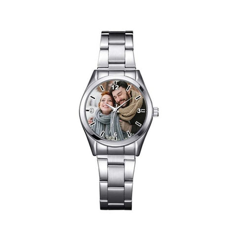 Image of Custom photo watch face Printing Wristwatch Customized Gift For lovers-FrenzyAfricanFashion.com
