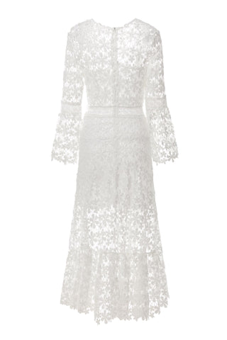 Image of Lotus White Lace Dress-FrenzyAfricanFashion.com