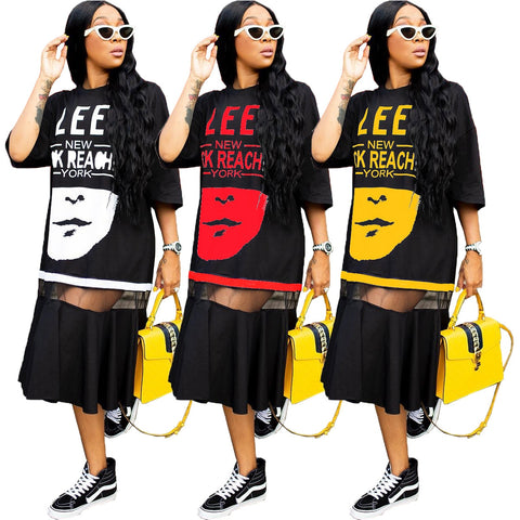 Image of LEE Hip Hop T-shirt Dress-FrenzyAfricanFashion.com
