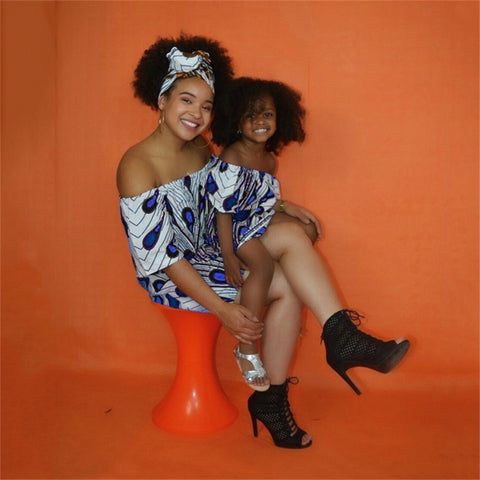 Image of Mom and Me Dress Strapless-FrenzyAfricanFashion.com