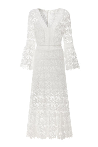 Image of Lotus White Lace Dress-FrenzyAfricanFashion.com