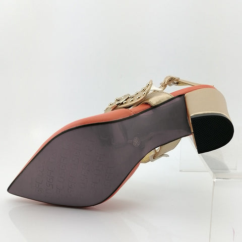 Image of Ladies Italian design Shoes and Bag Set Decorated with Rhinestone Metal-FrenzyAfricanFashion.com