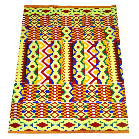Image of Kente Wax Fabric Design 6 Yards-FrenzyAfricanFashion.com