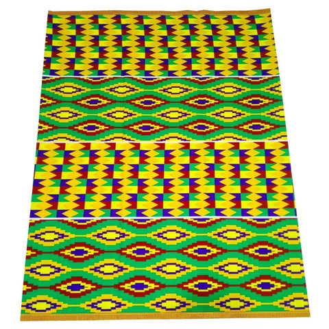 Image of Kente Wax Fabric Design 6 Yards-FrenzyAfricanFashion.com