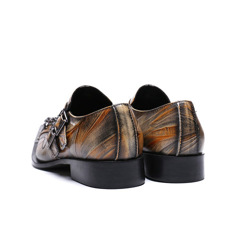 Image of Cuzzo Oxford Men Dress Brown Leather Shoes-FrenzyAfricanFashion.com